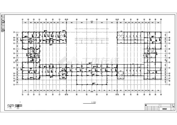某6层框架教学楼结构CAD图-图一