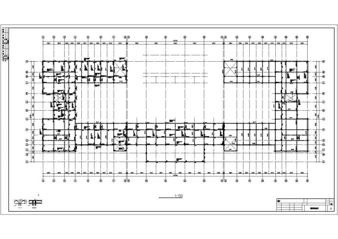 某6层框架教学楼结构CAD图_图1