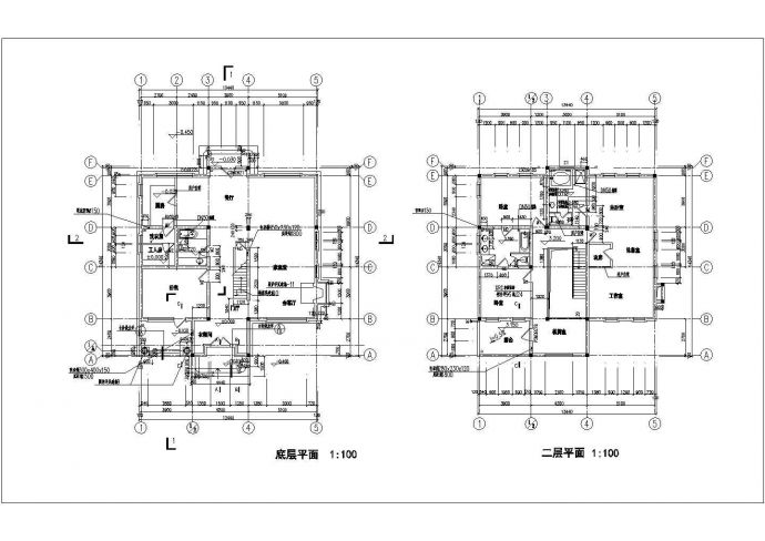 【唐河县】两层砖混结构小别墅了建筑设计方案图_图1
