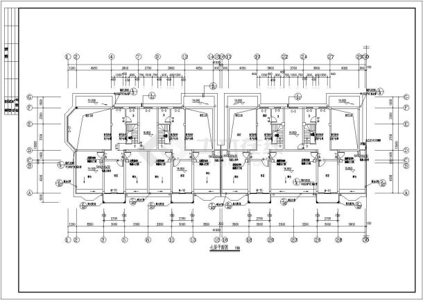 一套多层住宅建筑图（共12张）-图二