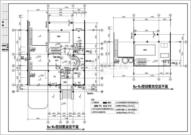 某地三层农村小别墅建筑设计施工图纸-图一