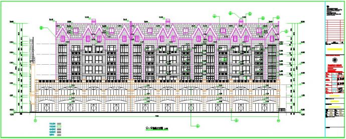 英伦造型住宅楼建筑结构施工全套图纸_图1