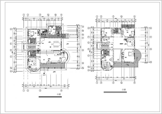 【新津县】多层现代风格别墅建筑设计cad图纸_图1