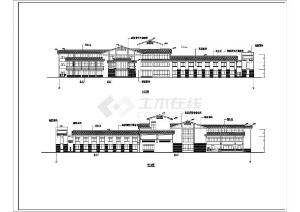 某地温泉度假别墅建筑设计施工方案图-图一