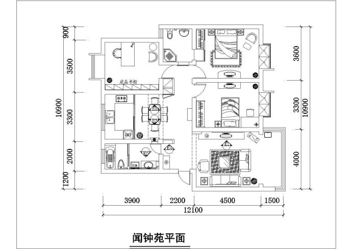 某住宅家装施工设计CAD图纸_图1