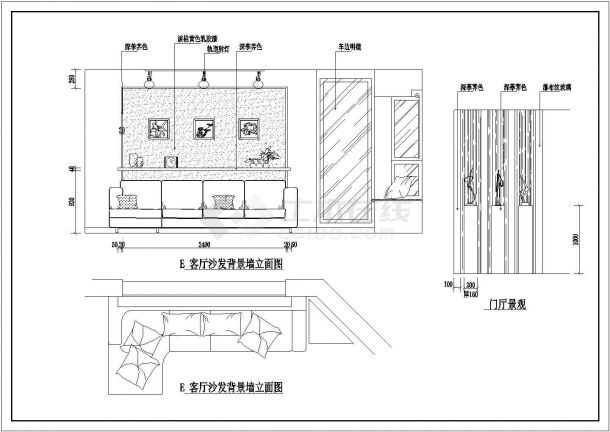 Junyuan 3F Home Decoration Overall Layout Architectural Drawing - Figure 2
