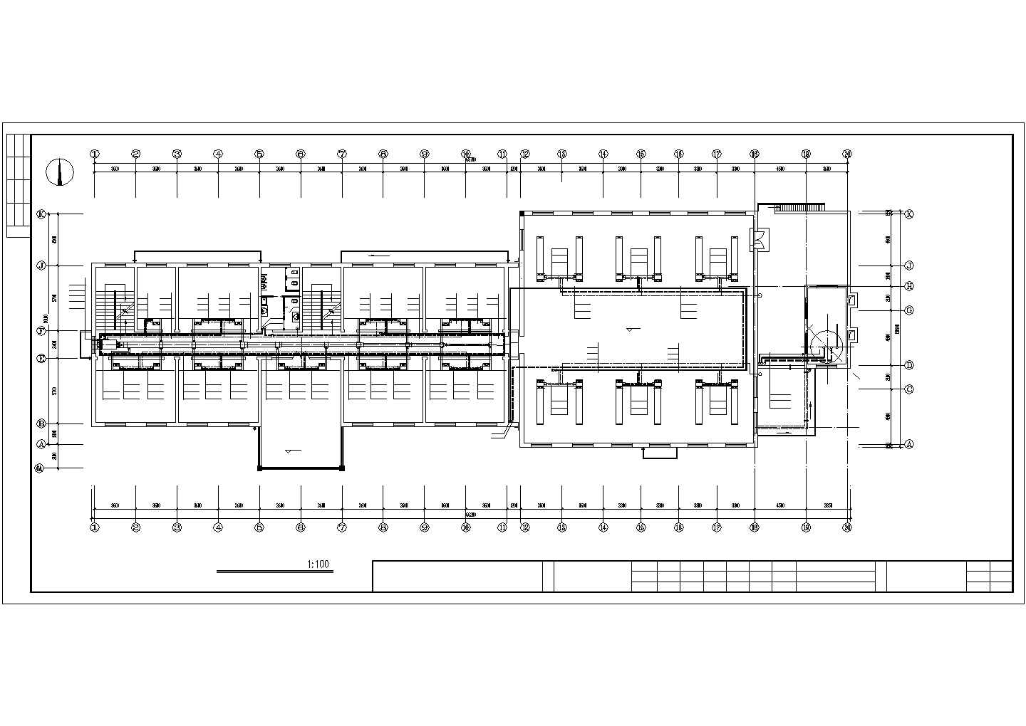 办公楼食堂空调结构施工CAD大样图