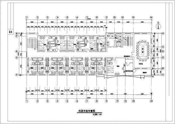 某地区多层宾馆建筑施工图（共3张）-图二