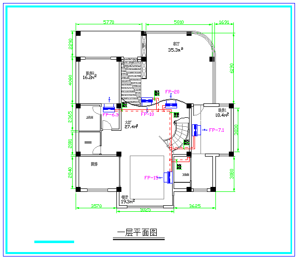 多套小型别墅建筑暖通空调系统设计施工图（风冷模块 多联机系统）_图1