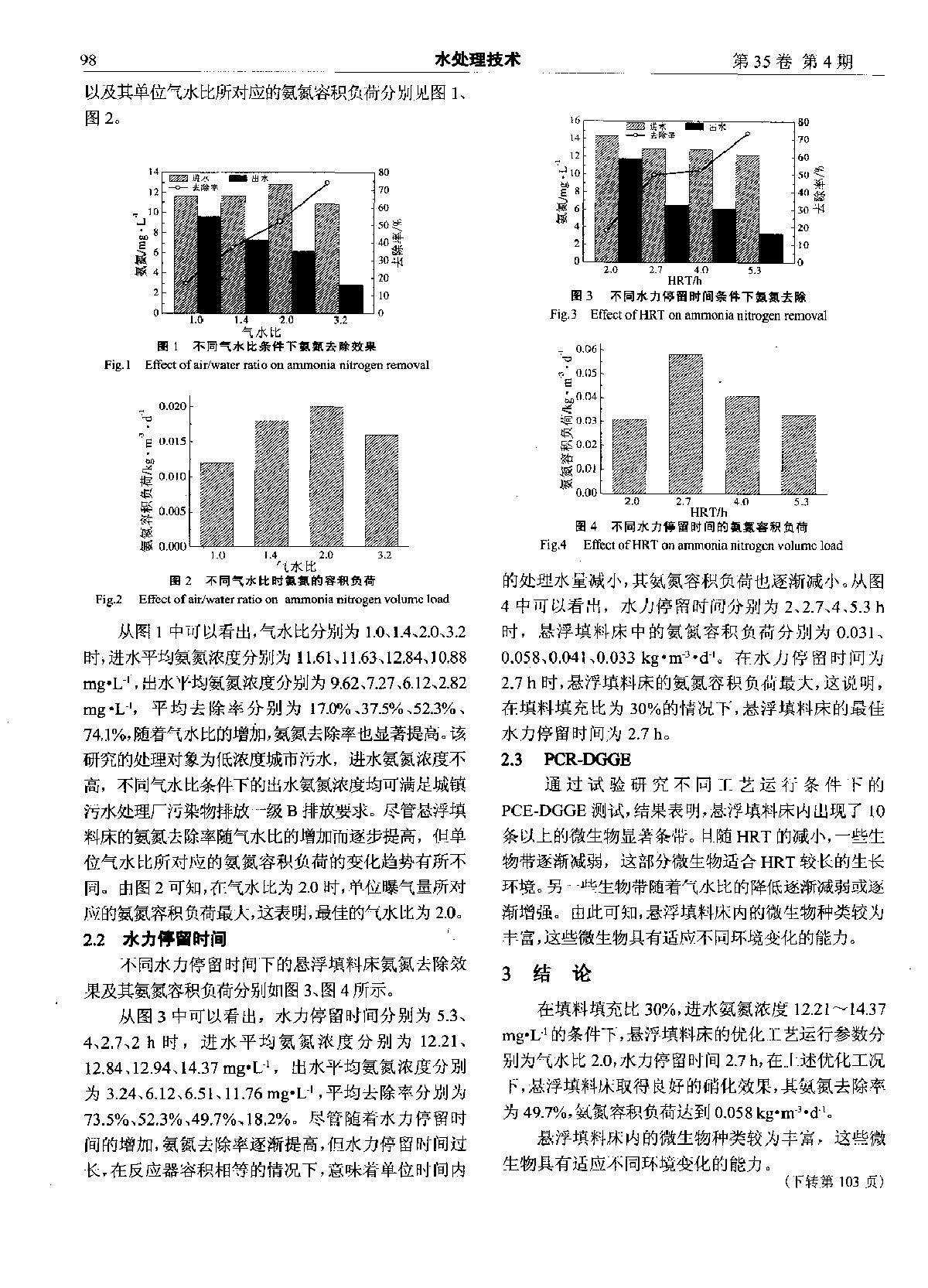 悬浮填料床处理城市污水的硝化效果-图二