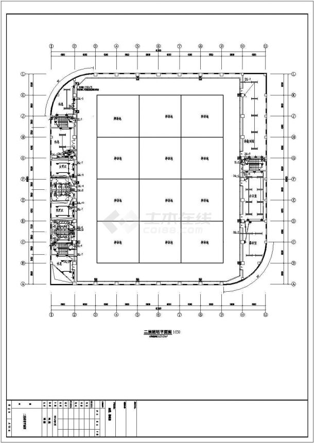2016年某柔道、摔跤馆、体能馆实用电气图纸（综合布线接线图、有线电视接线图）-图一