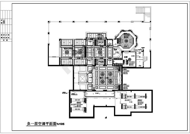 广州某售楼部及别墅空调通风图纸-图一
