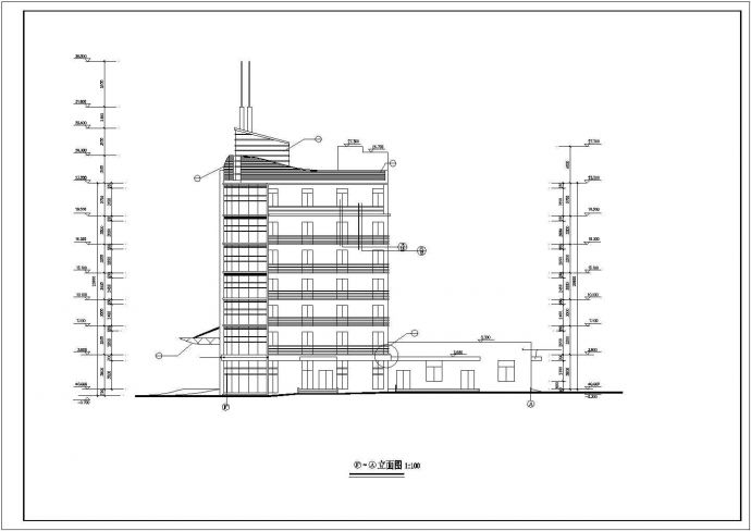某地办公综合楼建筑设计施工CAD图_图1