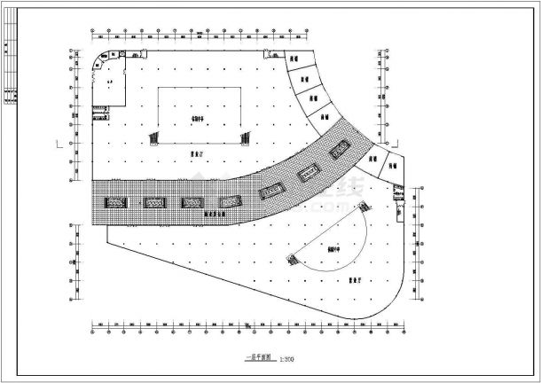 商场建筑平立面方案设计CAD图纸-图二