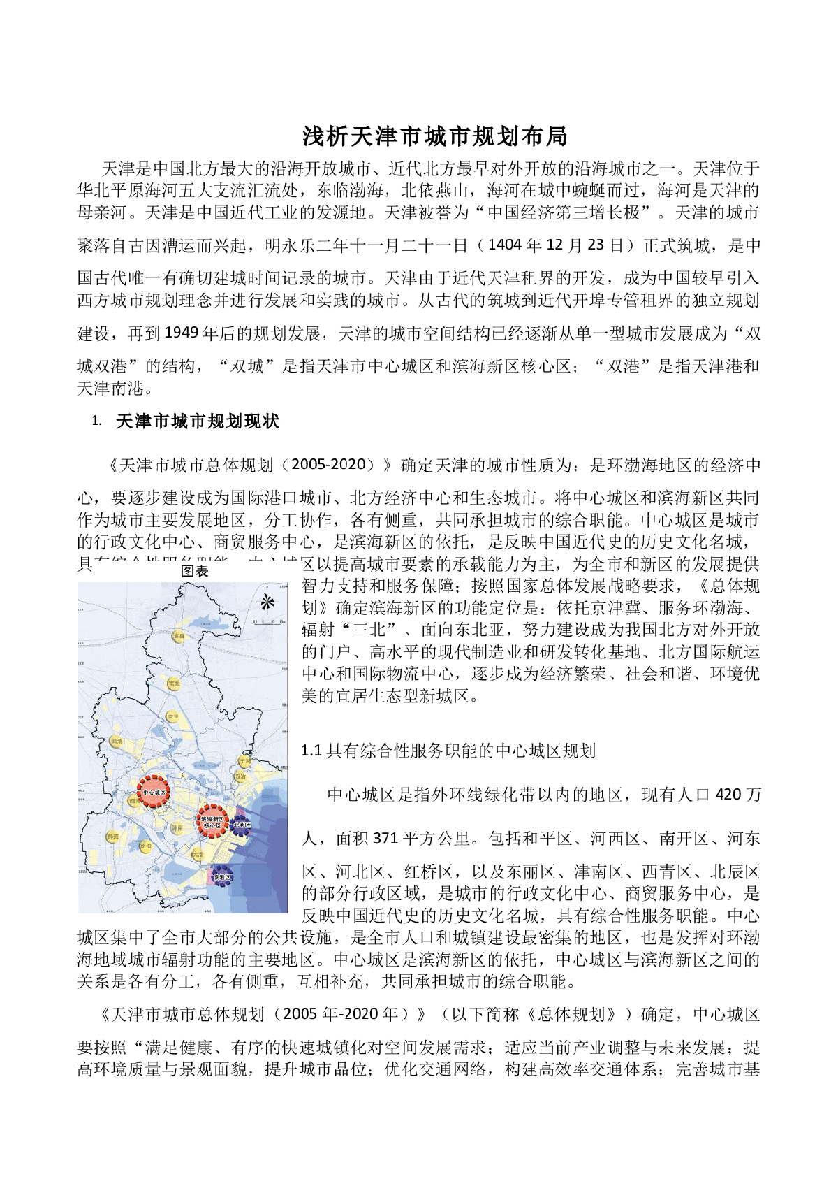 浅析天津市城市规划布局-图二