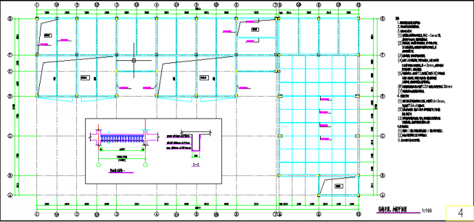 某钢结构楼梯设计CAD平立剖面图_图1