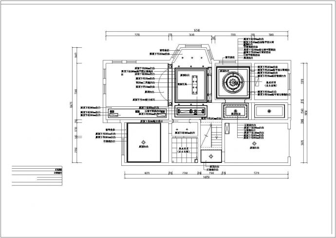 欧式精致的三层别墅室内施工图（含效果图）_图1