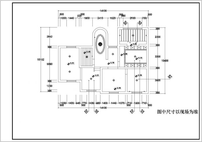 某精品二层别墅室内装饰cad施工图_图1