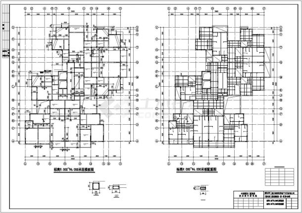 重庆某服装城整层结构设计及装修cad施工图纸-图二