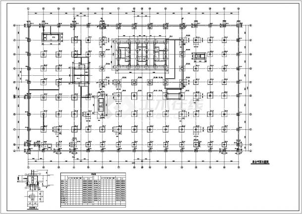 深圳某33层框架核心筒办公楼结构设计图-图一