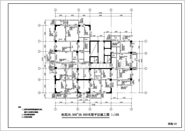 某地高层小区建筑CAD平面布置参考图-图二