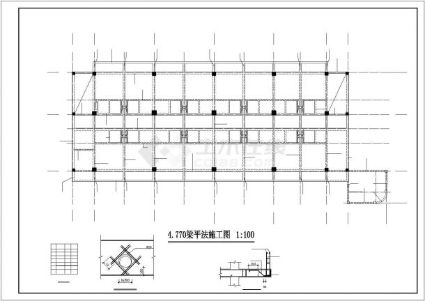 某五层框架办公楼结构施工图-图二