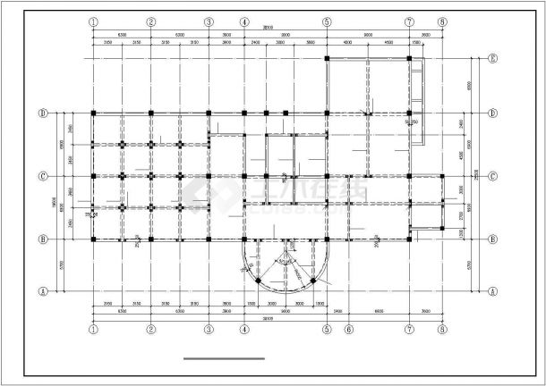  Frame structure design drawing of a leisure center on the third floor - Figure 2