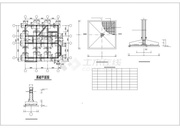 某三层框架别墅建筑结构设计图-图二