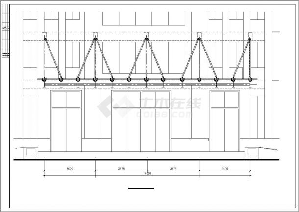 钢结构飘蓬建筑结构设计施工图-图二