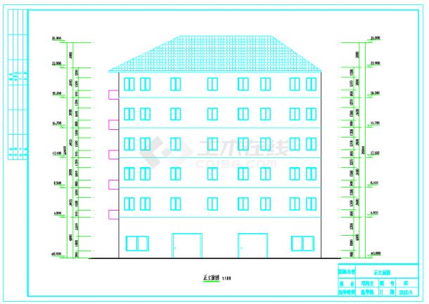 某地区商业住宅楼建筑设计施工图纸-图一