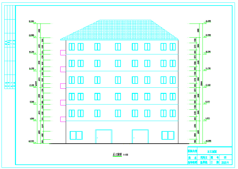 某地区商业住宅楼建筑设计施工图纸