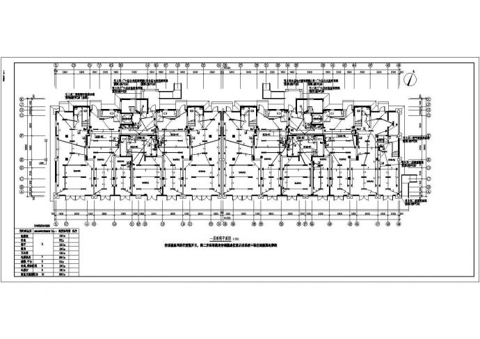 某中楼层商住楼电气设计CAD平立剖面图_图1