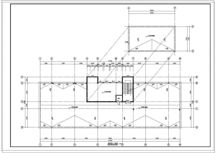 某地五层办公楼设计方案（平面、立面、剖面）_图1