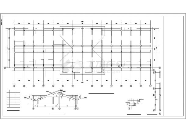 某四层框架实验楼结构设计图-图二