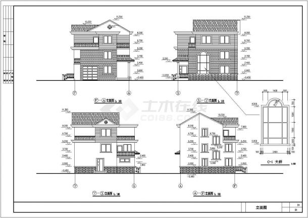 简单实用的新型农村住宅建筑设计施工图-图一