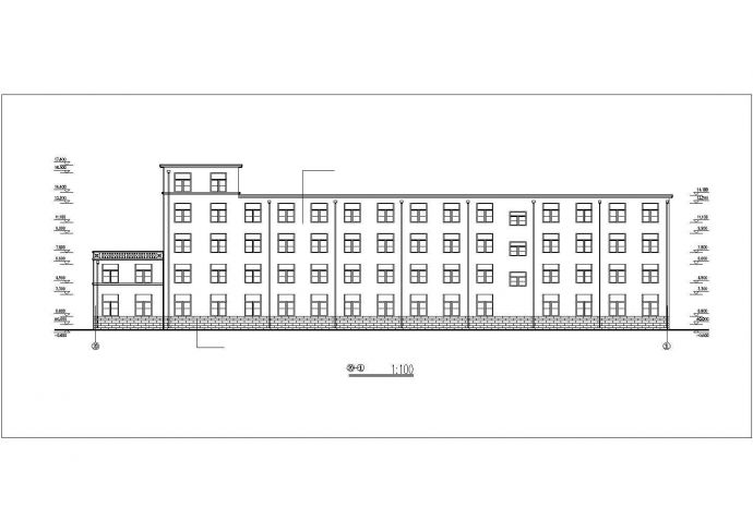 某公司宿舍楼整套建筑设计施工图纸_图1