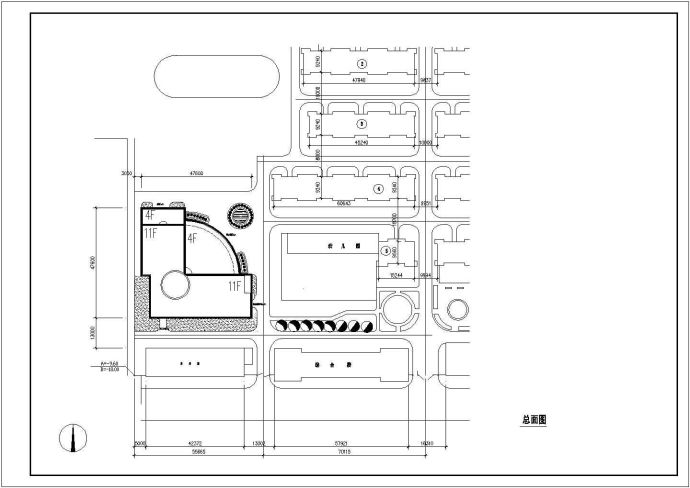 某高层综合办公楼建筑方案设计图纸_图1