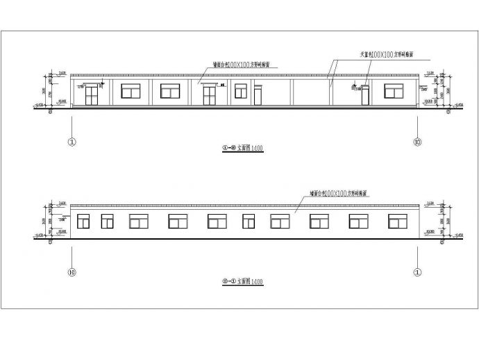 某框架结构食堂设计cad建施图_图1
