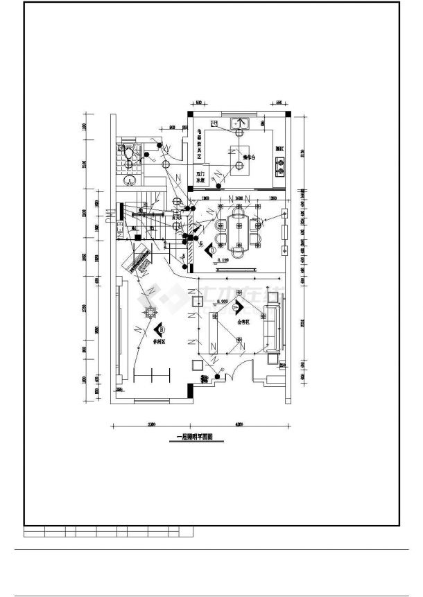 某新型别墅电气设计图CAD图纸-图二