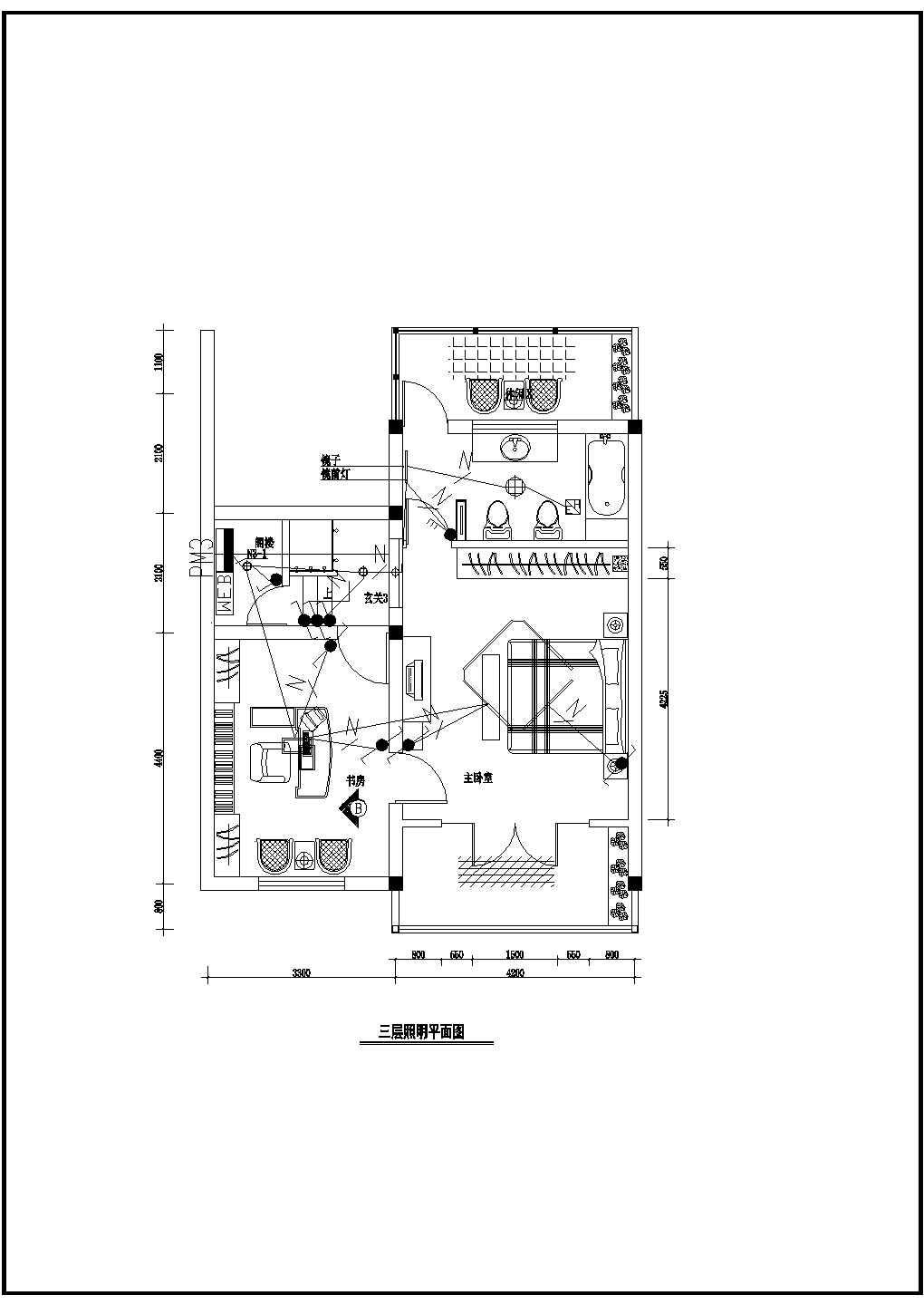 某新型别墅电气设计图CAD图纸