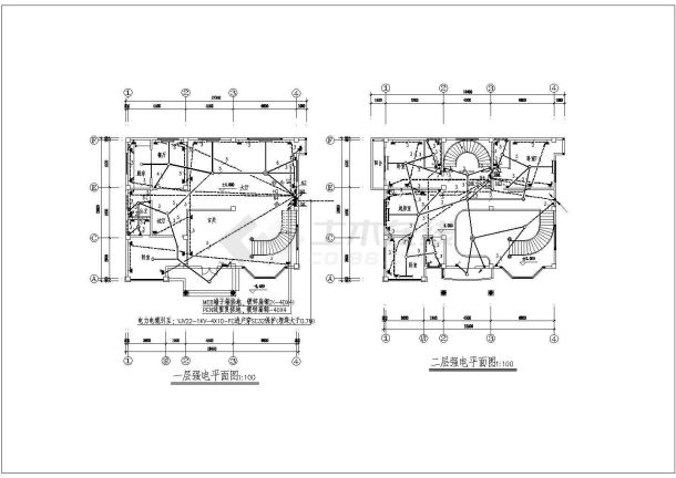 某地方新别墅电气施工图CAD图纸-图一