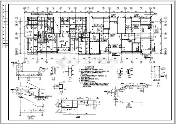 某六层住宅设计施工图（砖混结构）-图二