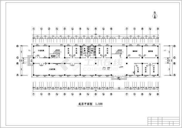 5层框架结构商住楼建筑设计施工图-图二