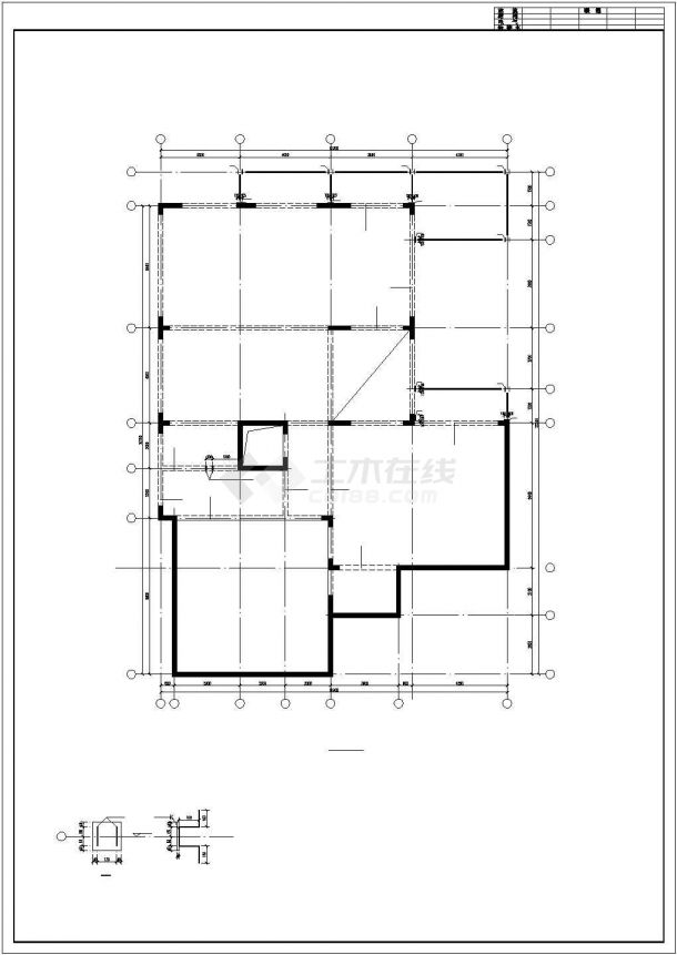 某框架异形柱别墅结构设计图-图二