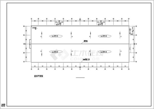 某全钢筑超市建筑结构设计CAD图纸-图二