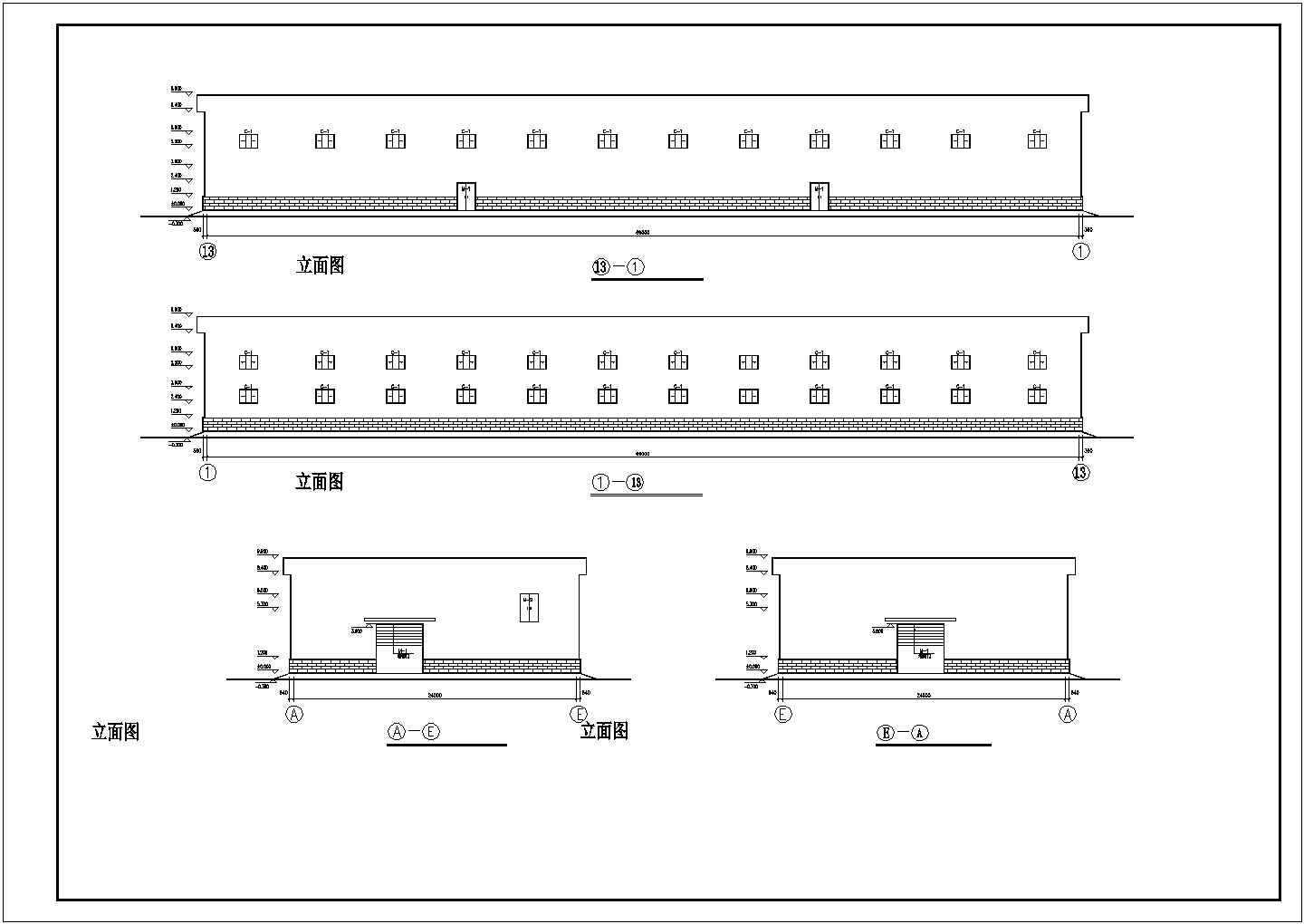 某全钢筑超市建筑结构设计CAD图纸