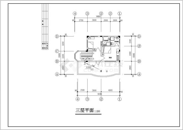 某地区别墅装修建筑设计CAD图纸-图一