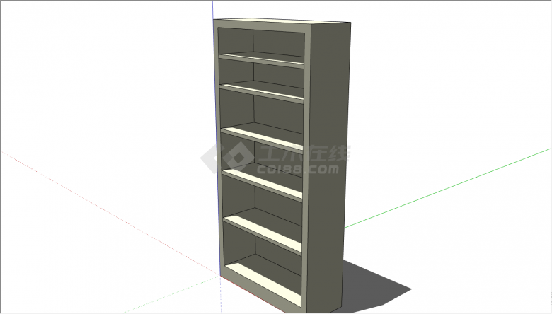  White rectangular cabinet with multiple layers su model - Figure 2