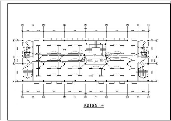 某地工业园区厂房车间电气设计平面图_图1