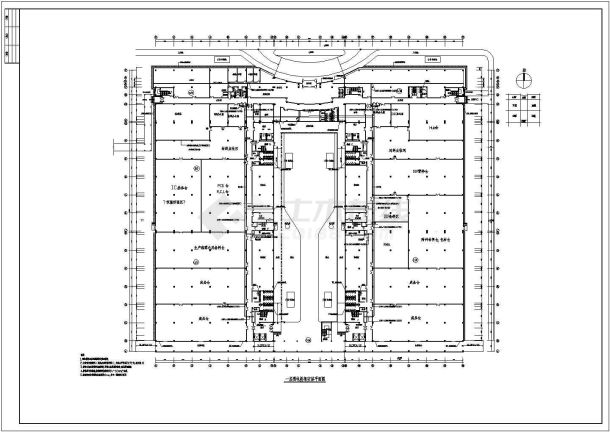某地四层厂房（含防静电装置）电气平面图-图一